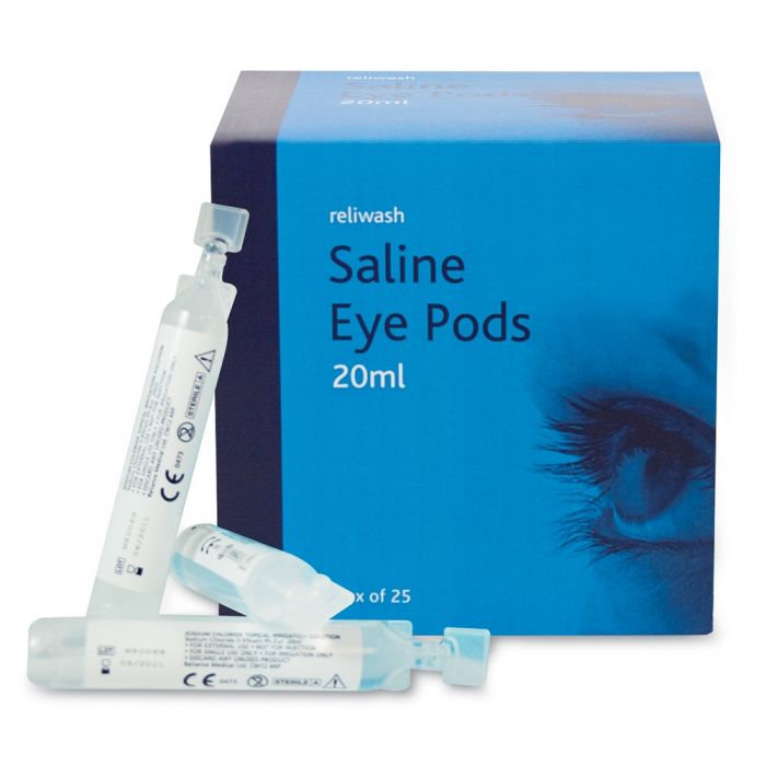 Sterile Eye Wash Pods, 25 x 20ml Pods