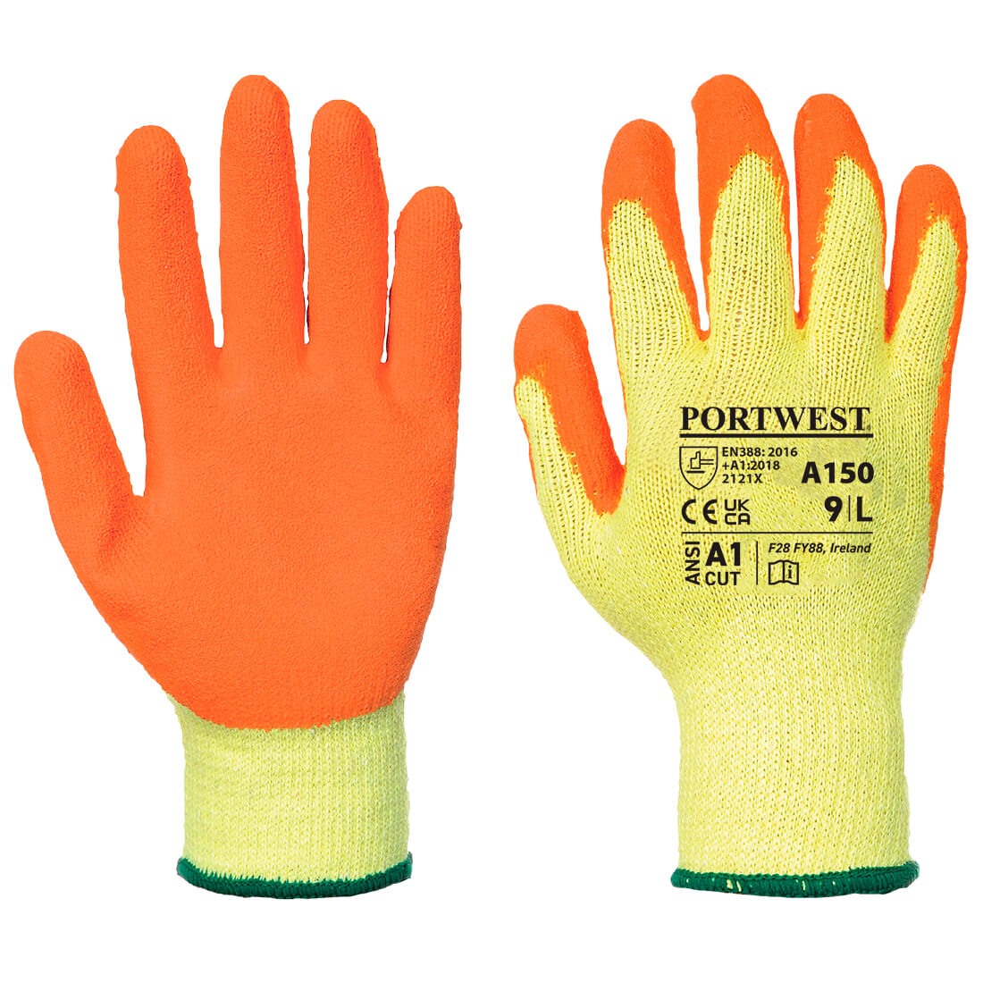 General Handler Glove Latex Coated (Orange) - Large