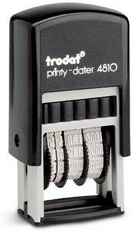 Trodat 4810 Self Inking Date Stamp, Black