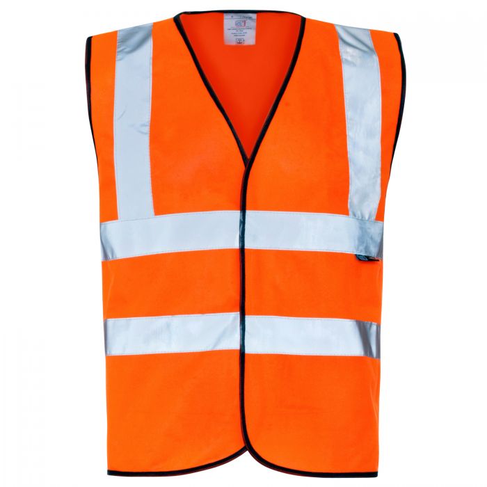 Hi VIS Orange Velcro Vest - Small