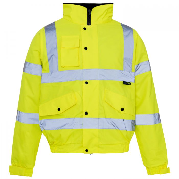 Hi Vis Yellow Standard Bomber Jacket - Small