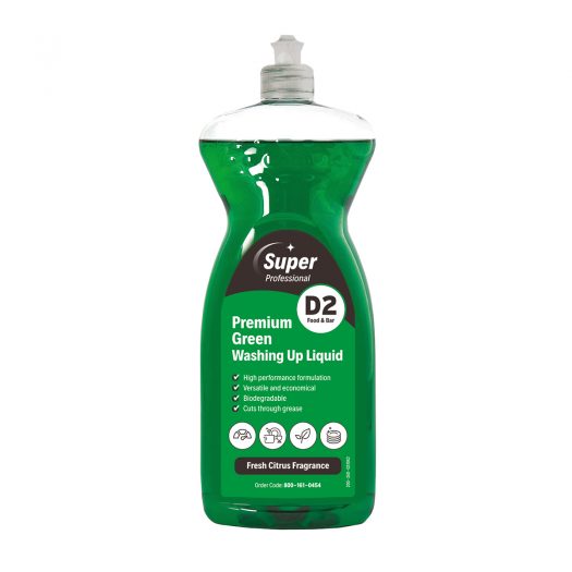 Premium Washing Up Liquid, Green, 1L