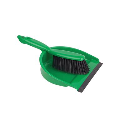 Dustpan and Hand Brush, Stiff - Green