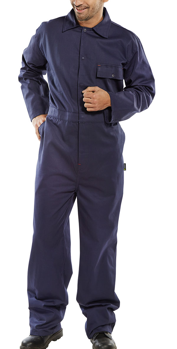 Polycotton Coverall, Navy - Small
