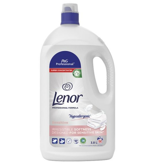 Lenor Professional Fabric Conditioner Sensitive 3.8L 190 Washes