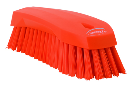 Vikan Hand Brush L, 200mm, Hard - Orange