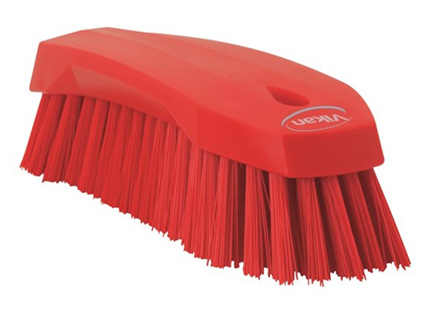 Vikan Hand Brush L, 200mm, Hard - Red