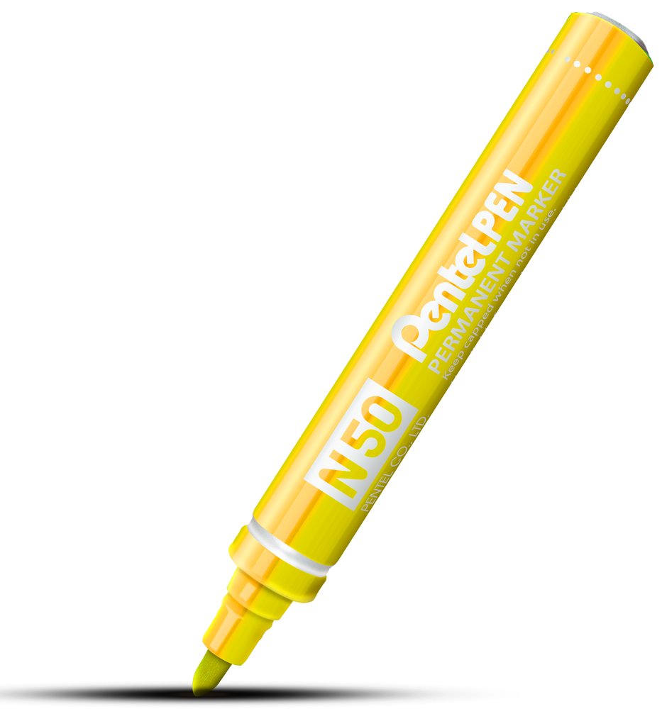 Pentel Permanent Marker, Pack of 12 - Yellow