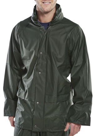 Waterproof Jacket, Olive Green - 2XL
