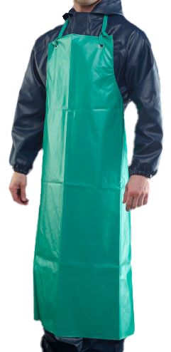 Chemical Resistant PVC Apron - Green 48"X36"