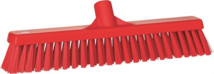 Vikan Broom, 410mm, Soft/Hard - Red