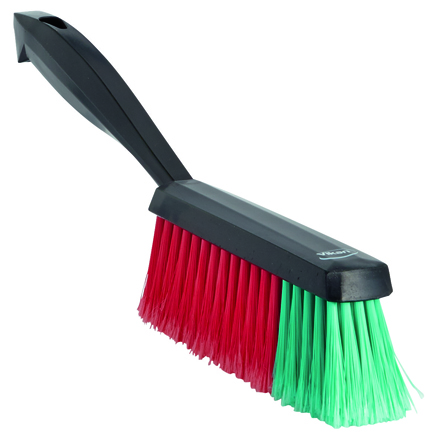 Vikan Hand Brush w/Short Handle, 330 mm, Soft, Black