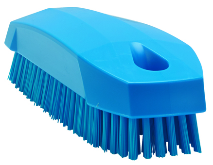 Vikan Hand Brush S / Nailbrush, 130mm, Hard - Blue