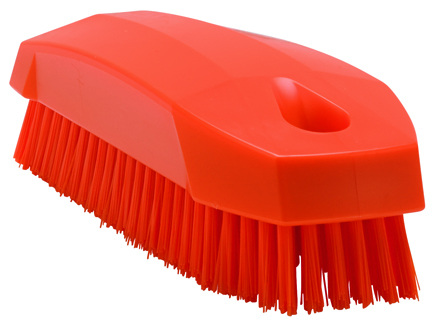 Vikan Hand Brush S / Nailbrush, 130mm, Hard - Orange