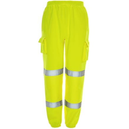 Hi Vis Yellow Jogging Bottoms - Small