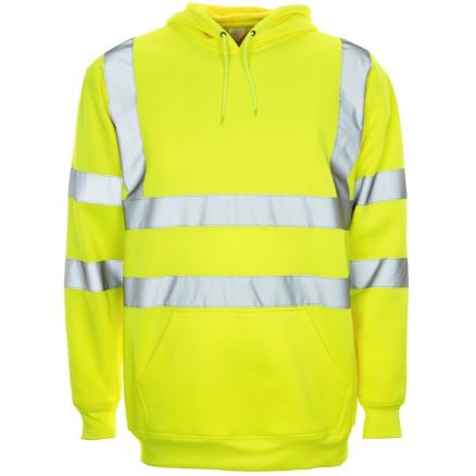 Hi Vis Yellow Hooded Sweatshirt - Small