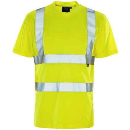 Hi VIS Yellow Bird Eye T-Shirt - Small
