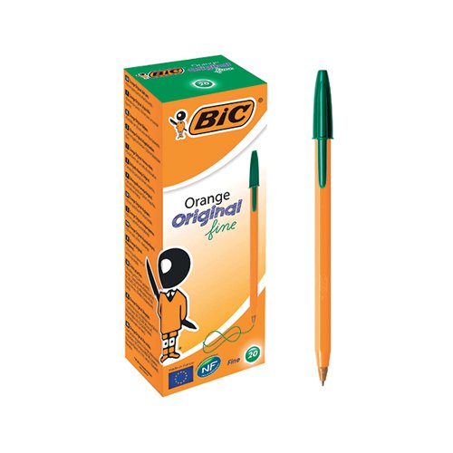 Bic Fine Ballpoint Pen - Green (Pack of 20)