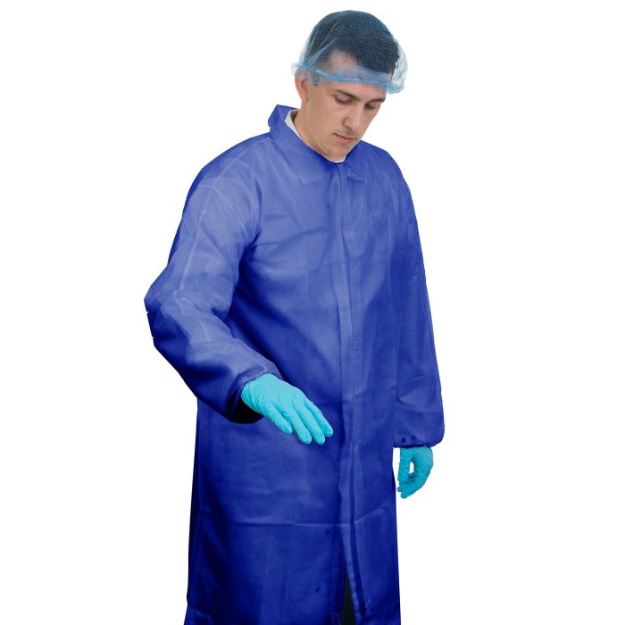 Polypropylene Disposable Visitors Coat, Blue - Size 3XL