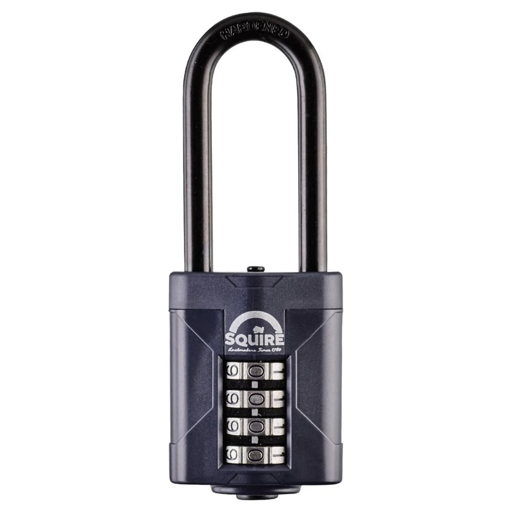 Henry Squire CP50/2.5 Combination Padlock 4 Wheel Extra Long Shackle, 50mm