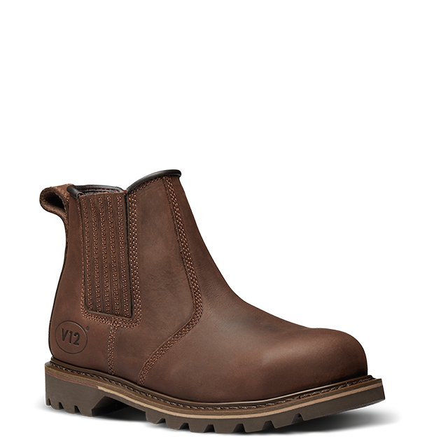 V12 Rawhide Safety Dealer Boot, Brown - Size 6 (39)