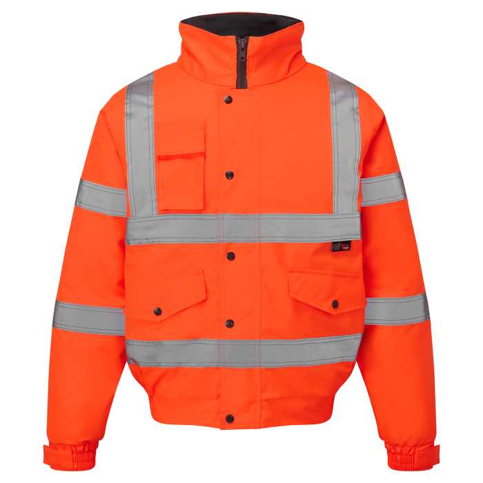 Hi Vis Orange Standard Bomber Jacket - Small
