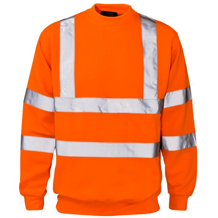Hi Vis Orange Crew Neck Sweatshirt - Small