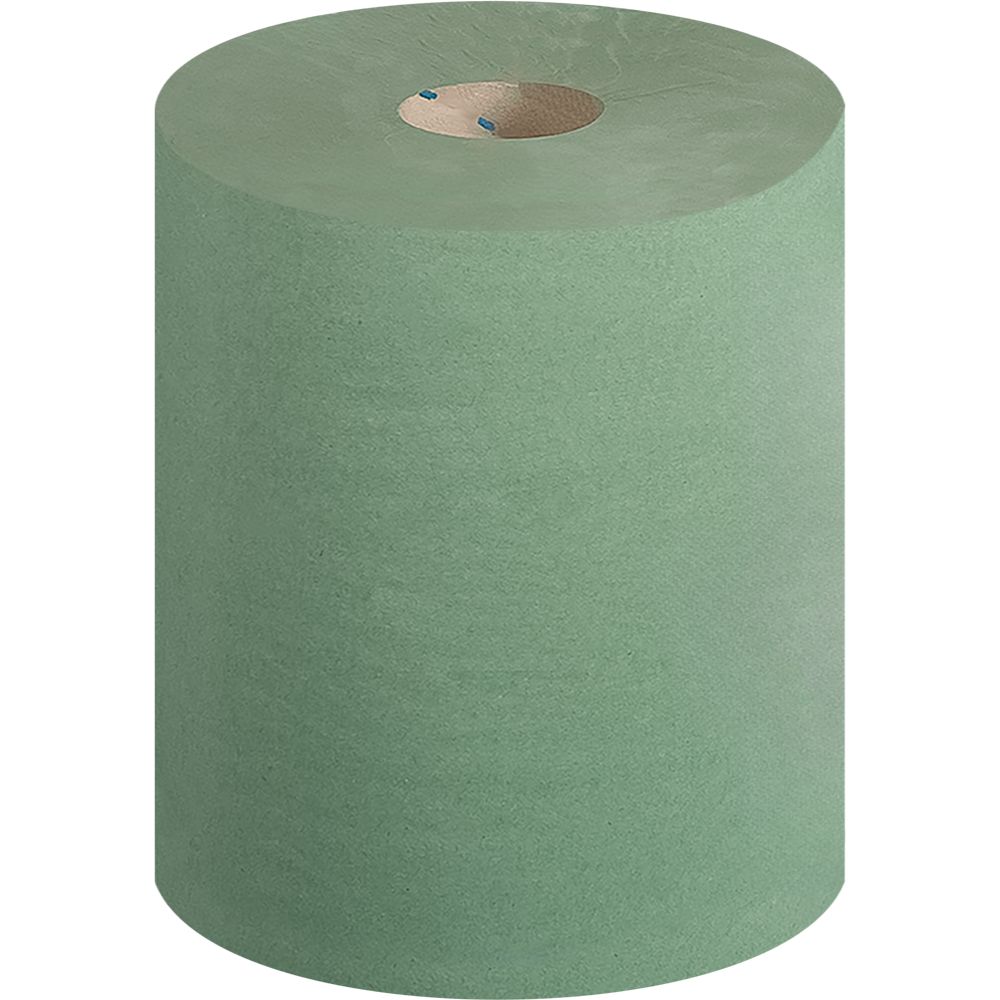 Intemax Dairy Wipes, Heavy Duty, 1-Ply Green, 31gsm Centrefeed, Pack 6