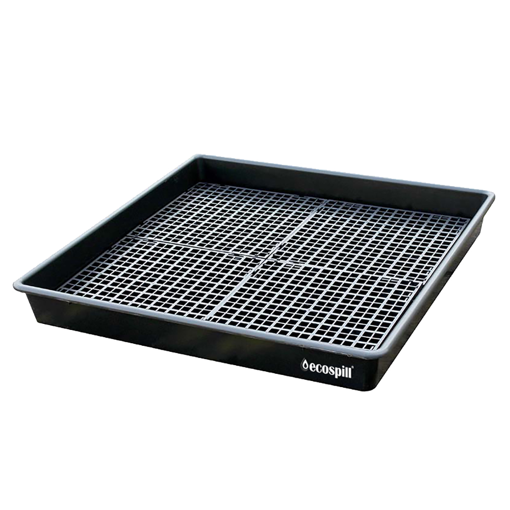 100L Black Spill Tray with 4 grids