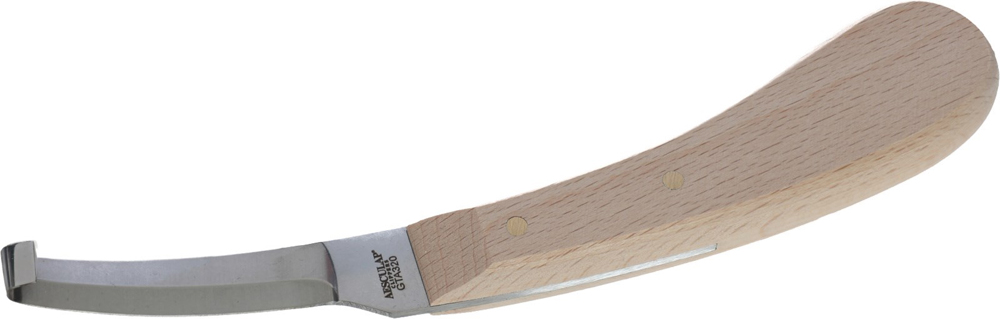 Hoof Knife, Single-Edged, Small, Thin Milled Blade - Right