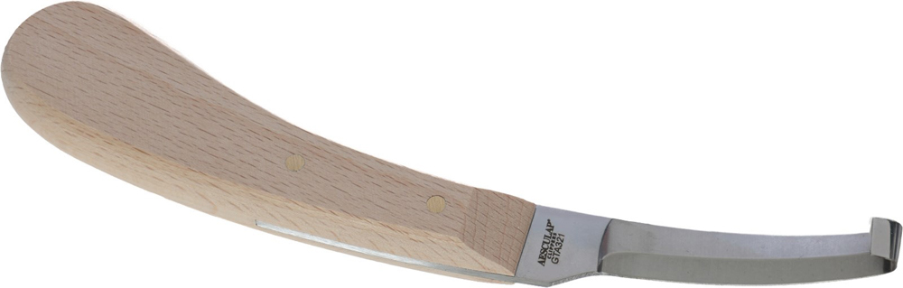Hoof Knife, Single-Edged, Small, Thin Milled Blade - Left