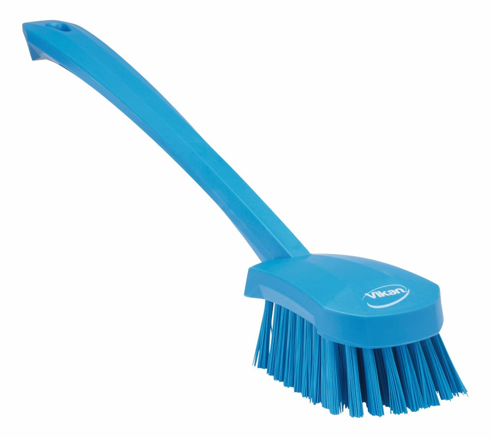 Vikan Washing Brush with long handle, 415 mm, Hard - Blue