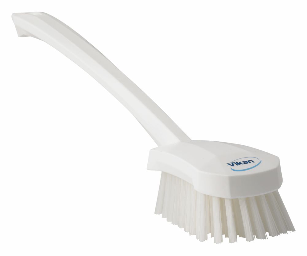 Vikan Washing Brush with long handle, 415 mm, Hard - White