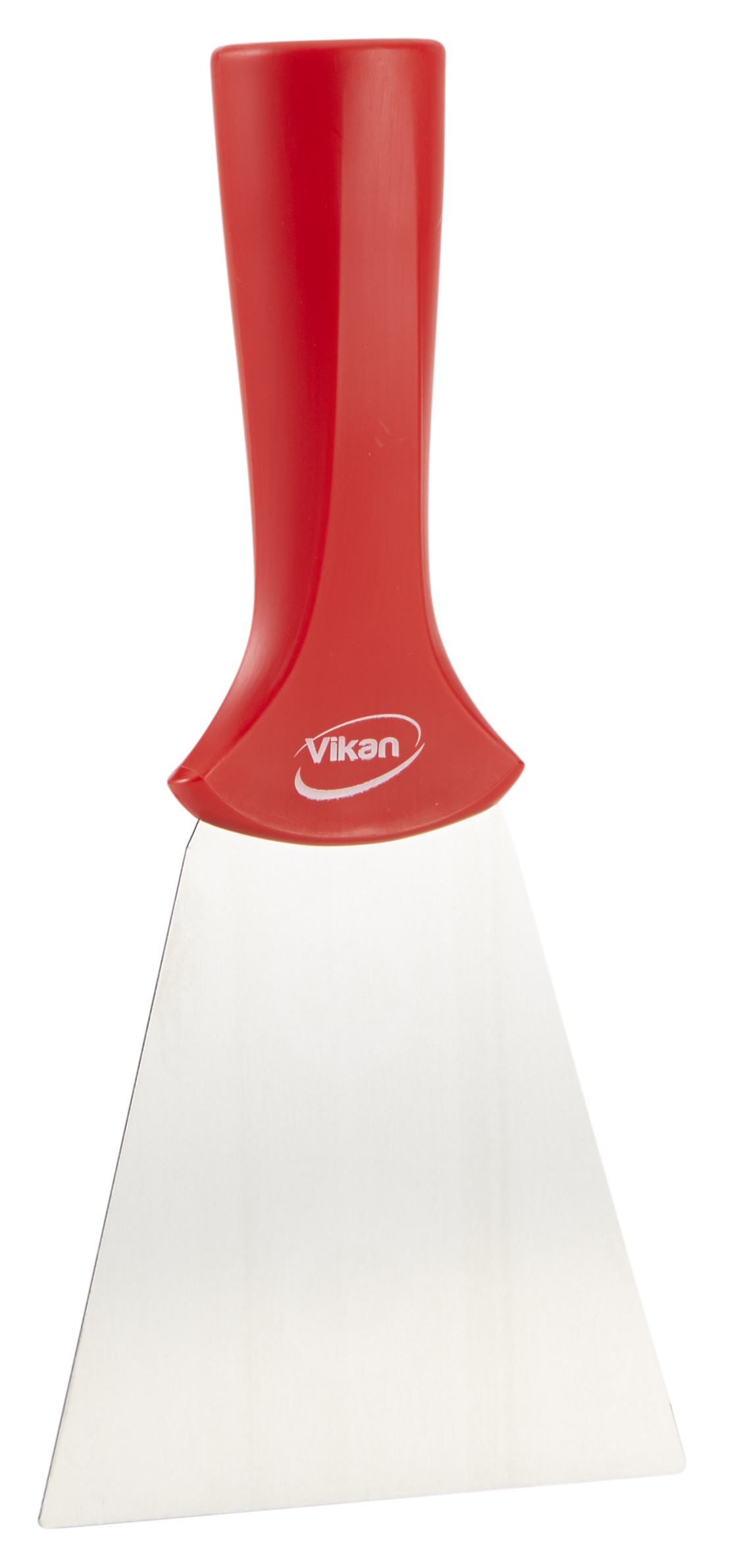 Vikan Stainless Steel Scraper with Threaded Handle, 100mm - Red