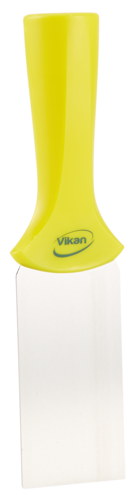 Vikan Stainless Steel Scraper with Threaded Handle, 100mm - Yellow