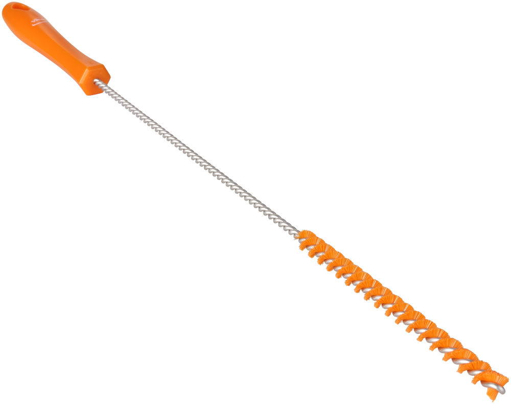 Vikan Tube Brush 10mm Dia, 500mm, Hard - Orange