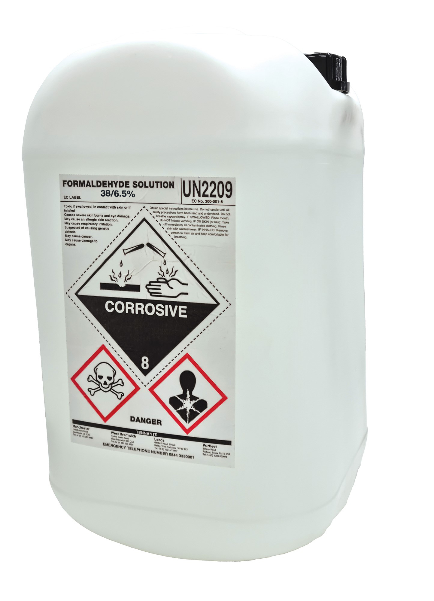 Formaldehyde Liquid 38/6.5% - 25kg