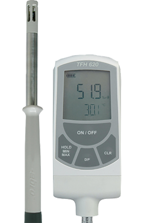Hygrothermometer c/w detachable air sensor, and ISO Certification
