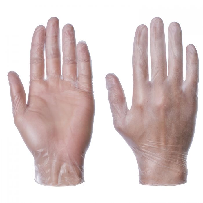 Disposable Vinyl Gloves, Powder-free, Pack of 100 - Small