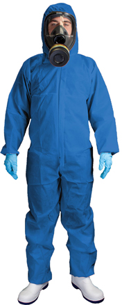 Type 5/6 Disposable Blue Coveralls - Medium