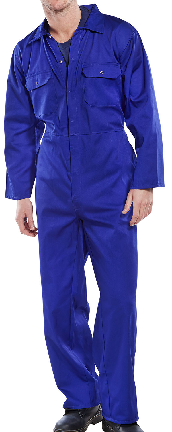 Regular Stud-Type Boilersuit, Royal Blue - Size 48