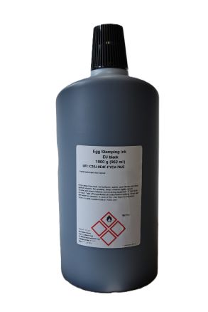 1000g / 962ml Black Food Grade, Egg Marking Ink, For Stamp Pads
