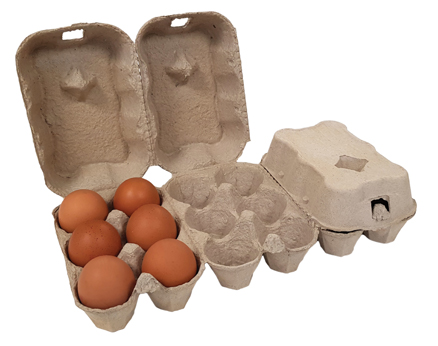 ETON 3 X 6 PLAIN GREY EGG BOXES, 154/462 (231 Doz)