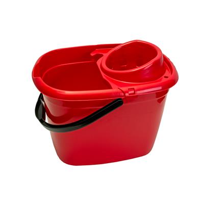 Mop Bucket with Wringer, 14L - Red