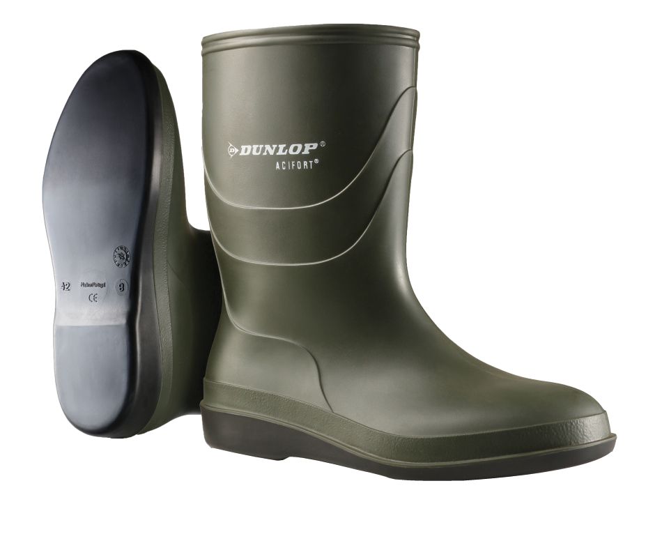 Dunlop Bio-Security Boot, Green - Size 6.5 (40)