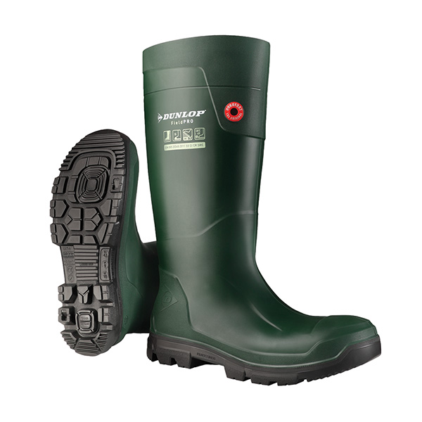 Dunlop Purofort FieldPro Full Safety Boot, Green - Size 4 (37)