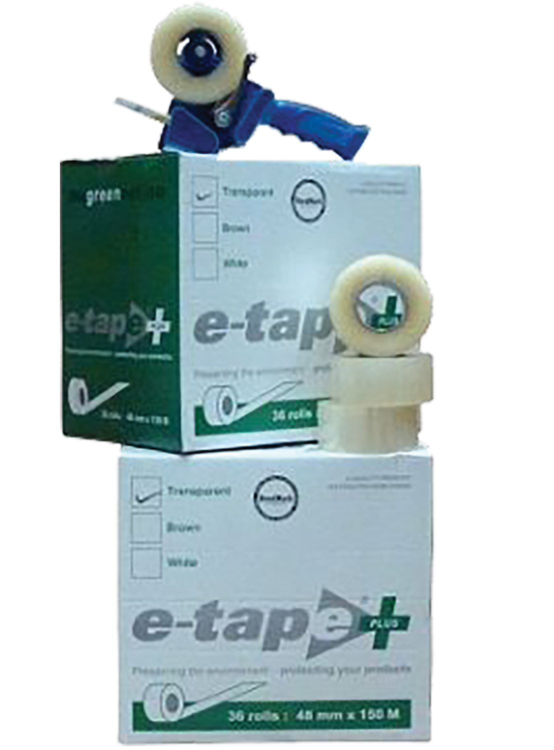 E Tape Plus, Blue Core, Clear