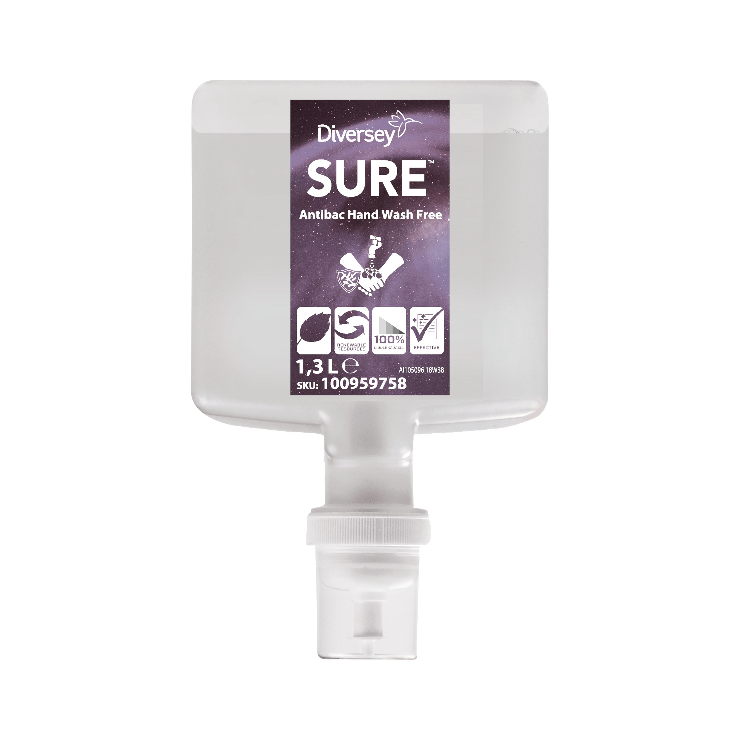 SURE Antibac Hand Wash 4 x 1.3ltr