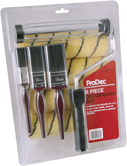 Paint Roller and Brush Set 9" - 8 Piece