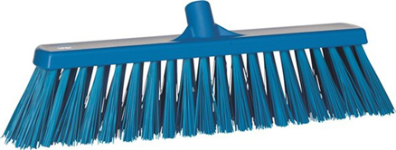 Vikan Broom, 530mm, Very hard - Blue